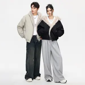 Qianlai Mountain Eagle Heavyweight Short American Detroit Jacket Cotton Coat Hooded Cotton Jacket