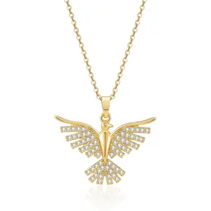 Dainty Bird Animal Themed Birthstone Crystal Healing Stone Necklace for Women, Trendy Jewelry Gift for Birthday Valentine Mother’s Day Christmas Graduation Couple & Mom