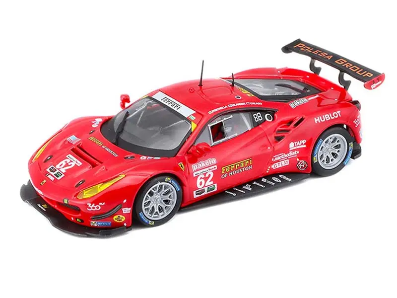 Bburago 2017 Ferrari 488 GTE Red Diecast Model Car - 1:43 Scale, Ferrari Racing Collection