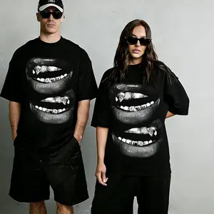 Grin Fang Mouth Garment-Dyed Boxy Shirt