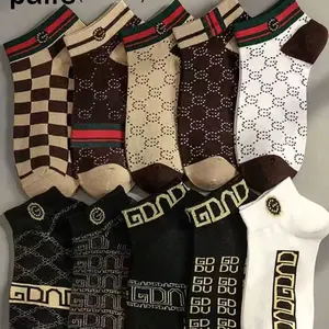 10 Pairs (Random) Soft Comfortable Mixed Color Short Socks Women, Letter Print Socks, Spring Summer Style, Casual Daily Wear, Unisex, Random Shipping