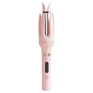 Pink Automatic Curling Stick, 28mm Hair Curler, Negative Ion Automatic Hair Hair Curl Wand, 4 Modes Temperatures Rotating Curling Iron for Women, Hair Styling Tools for Home, Automatic Hair Curling Iron,gifts for mother [2025]