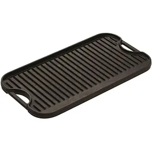 Lodge Pro-Grid Reversible Grill/Griddle - 20 Inches x 10.5 Inches - Dual-Sided