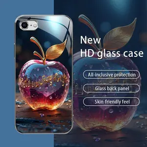 Suitable for [iPhone Se 2] New high-end glass mobile phone case New business simple electroplated silver glass mobile phone case Affordable anti-fall and anti-fingerprint 995