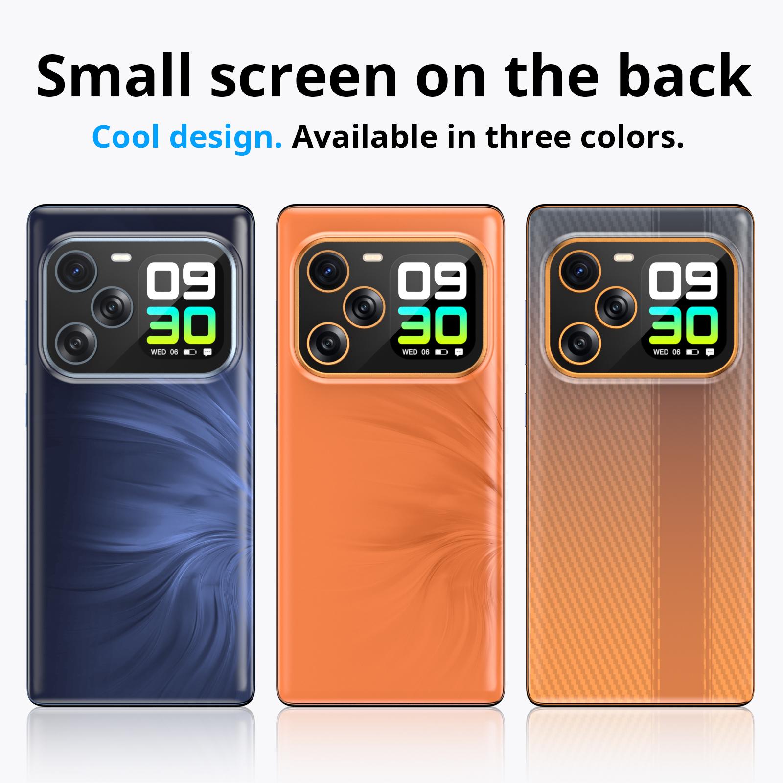 W&O Cell Phone (2026), 256GB Smartphone, G99, Unlocked Android, Large Display, High-end Smartphone with Curved Display and Dual Front & Rear Screens, High Res-Camera 64MP+16MP Front , 2M+8M Camera