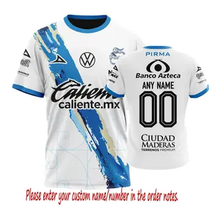 LIGA MX Club Puebla Shirt 3D Personalized 25-26 Home Design For Toddler - Youth And Adult