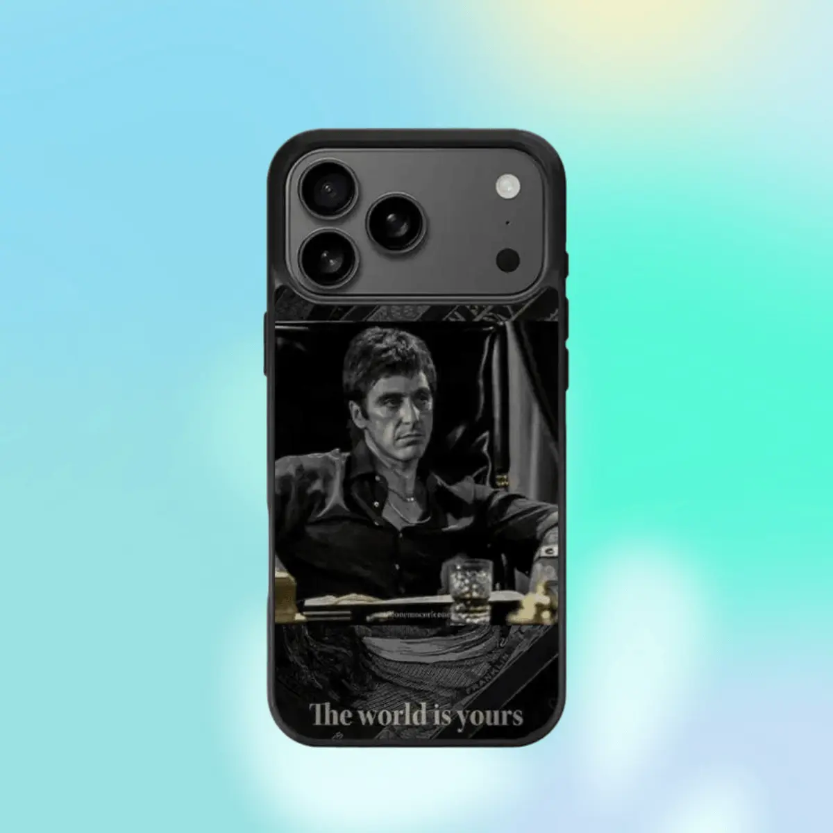 Scarface Tony Montana Personalized Slim TPU Cellphone Case - Shockproof Durable Protection, Flexible Fit, Easy Installation, Colorful Cover for iPhone 17/16/15/14/13/12/11 Pro Max Plus, Movie Fans Gift