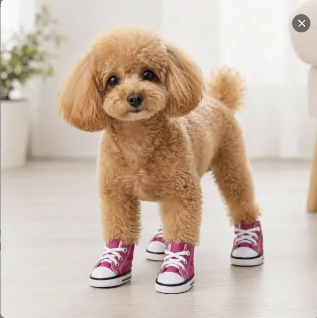 4pcs Denim Pet Dog Shoes Anti-slip Waterproof Sporty Sneakers Booties Breathable Booties For Small Cats Dogs Puppy Dog Shoes