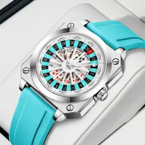The God of Gamblers watch is suitable for outdoor activities, school season, parties, daily life, and autumn. It features a rotating wheel, poker, and personalized waterproof night light. The ideal birthday gift comes with a packaging box.