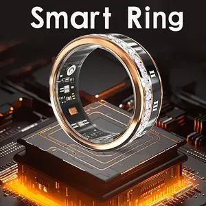 New Diamond Digital Smart Ring Wearable Tech - Wireless Couple Fitness Tracker with Charging Cable, Remote Camera Control, No App Fees, iOS & Android Compatible Health Tech Accessory