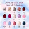 CurvLife Extra Short Squoval Press-On Nails Collection | 30PCS | Natural Nude & Pink Tones, Simple Cute, Soft Petal & Floral Styles, Glossy Jelly Finish | Summervibes | Non-Toxic Reusable Nails, Easy Application, Everyday Minimal Look for Daily Wear