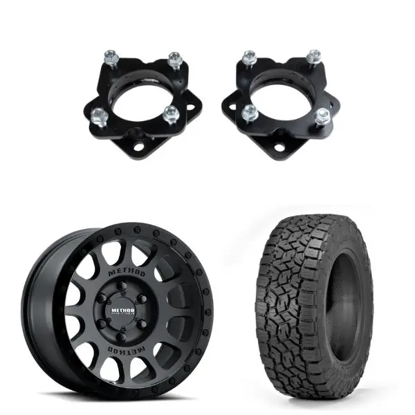 OEM+ Package | 24-26 Toyota Tacoma | 1.5" ReadyLift Leveling kit, 17x8.5 Method MR305 & 285/70R17 Toyo AT3