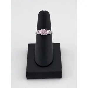 Triple Pink Gemstone Ring in 925 Sterling Silver – Classic Style, Modern Shine