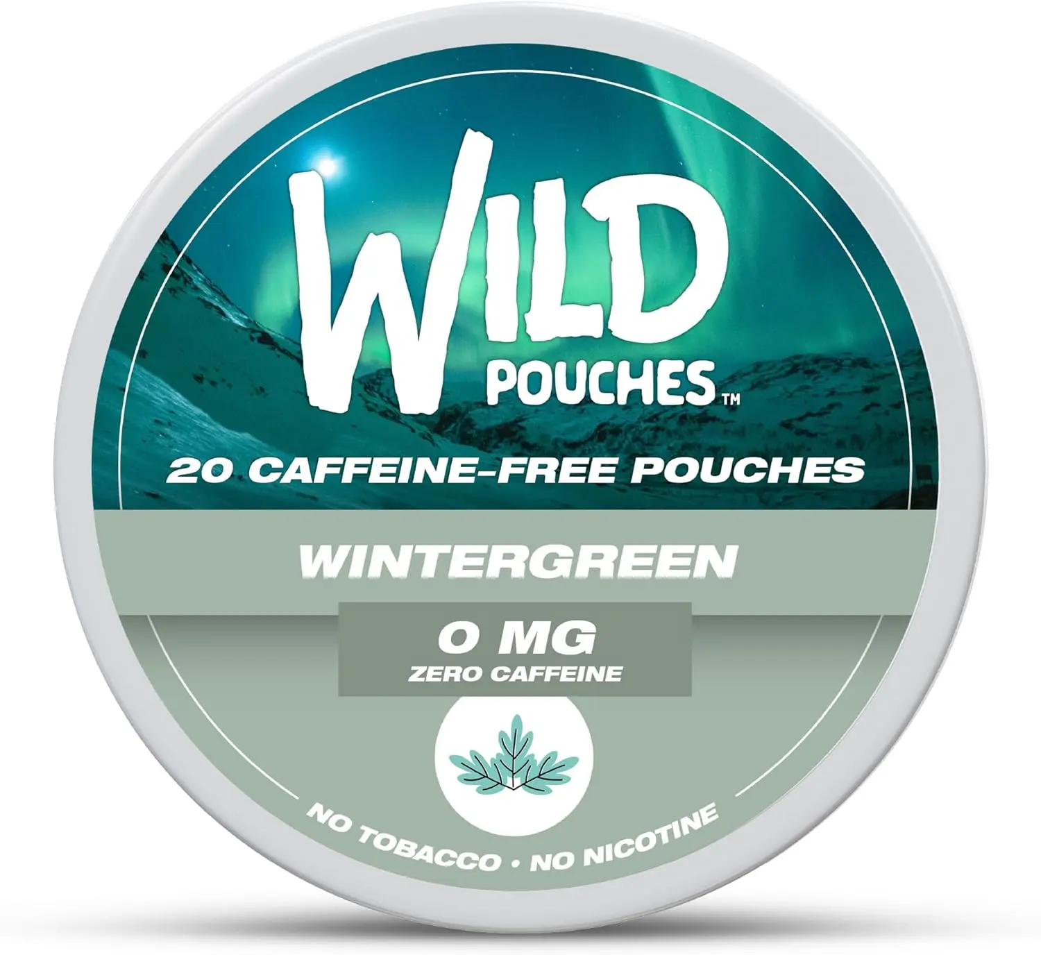 Wild 60mg Caffeine Pouches Nicotine Free Wintergeen - 20 x Energy Pouches - Caffeine Pouch
