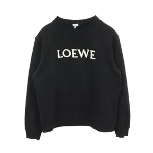 Pre-owned Loewe Cotton Small Leather Goods Logo Embroidered Sweatshirt