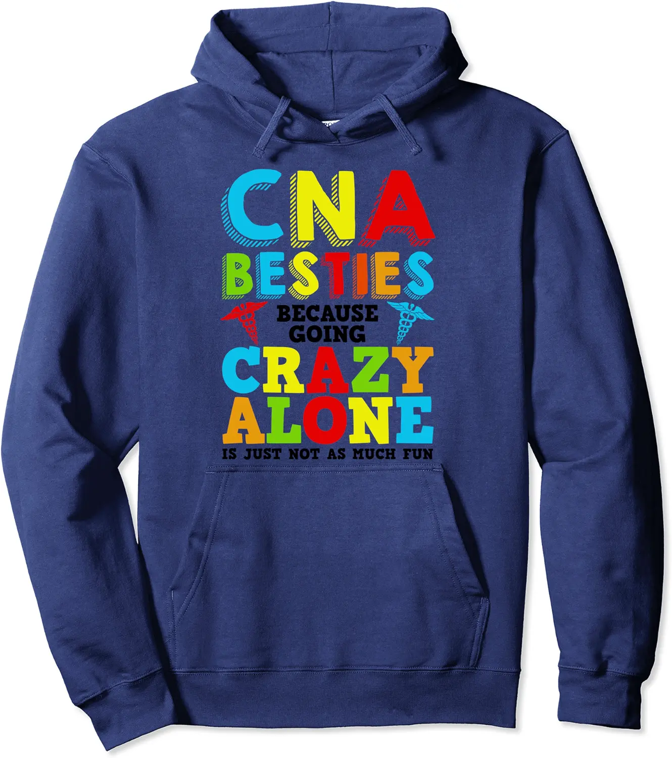 Funny CNA Design Healthcare Worker Women Girls Nurse Besties Pullover Hoodie - Sabrinasmitl Shop 35B09F5V1BY9
