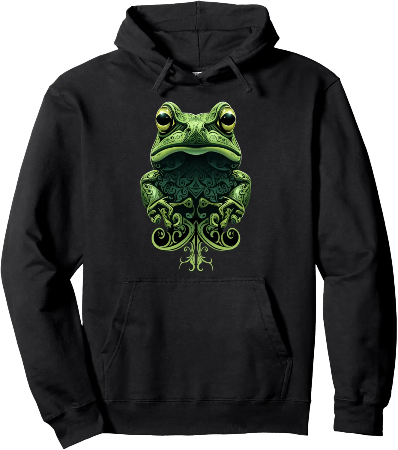 Cute Maori Art Frog Pullover Hoodie - Emmacole Shop 68B0DFWWVC11