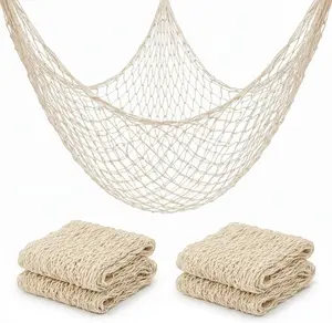 Fish Net Decorations for Party - 2PCS 39.37 * 78.74 in Fishing Net Decoration Netting for Wall Photo Hanging Nautical Fishnet Table Runner Decorative Ocean Theme Birthday Party Rope Nets