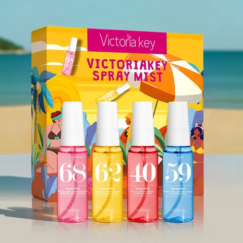 Brazilian Women's Perfume Set, Fragrance Sets, Premium Fragrance Gift Box, Multi Fragrance, Aromatic Fruity Fragrance, Floral Fruity and Food Scents, 40ML X 4, Daily Use or Gift, Perfect for Any Occasion, Floral Fragrance Spray