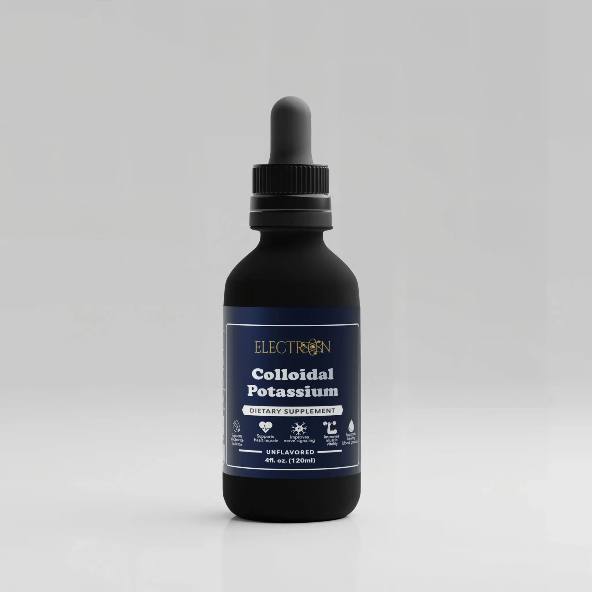 Electron Colloidal Potassium - High Bioavailability Liquid Colloidal Form for Daily Hydration & Mineral Balance - Pure Elemental Potassium in Ultra Clean Structured Water - No Fillers Binders Chelates Preservatives or Synthetic Additives