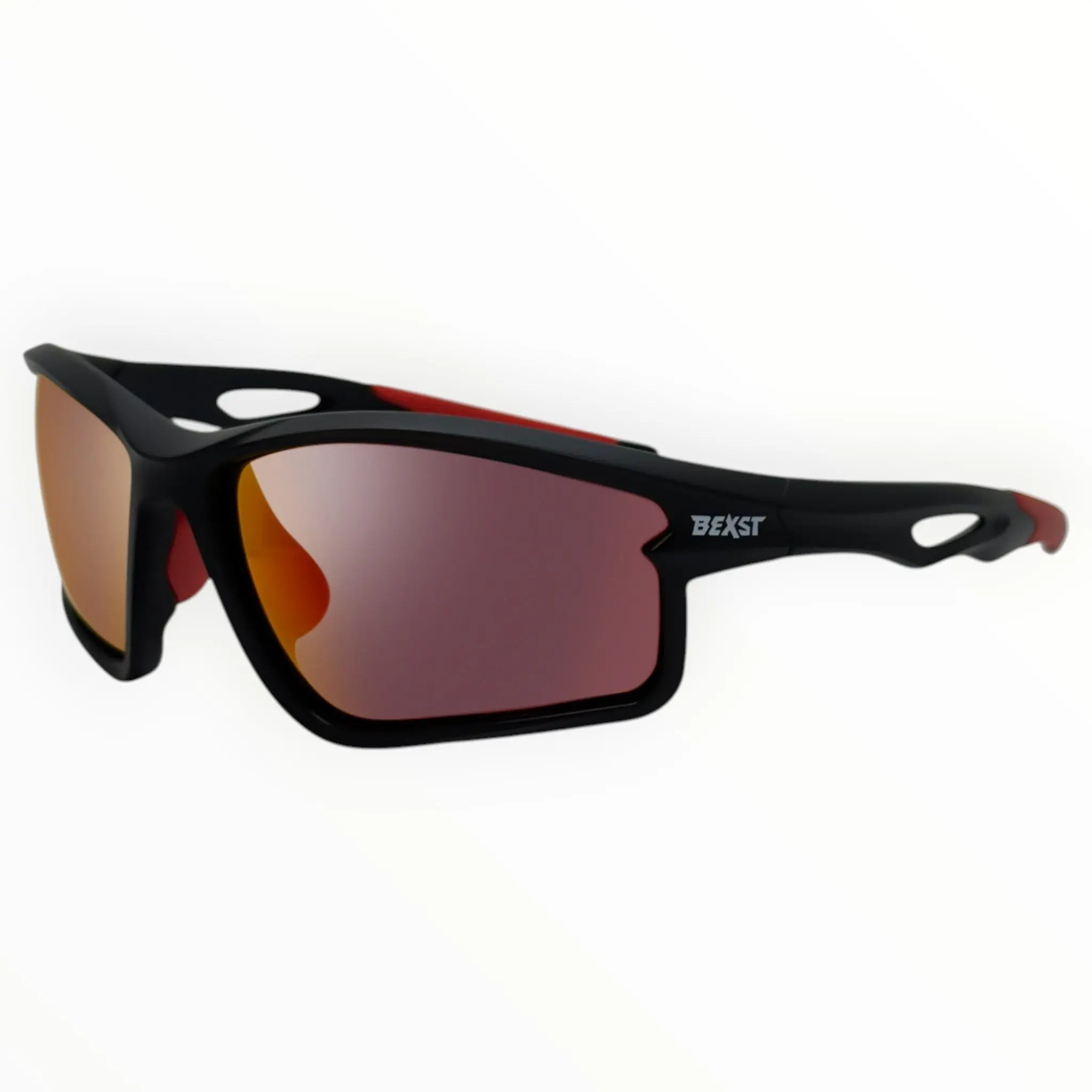 Iktomi Black / Red Sunglasses with Red X-Mirror Lens