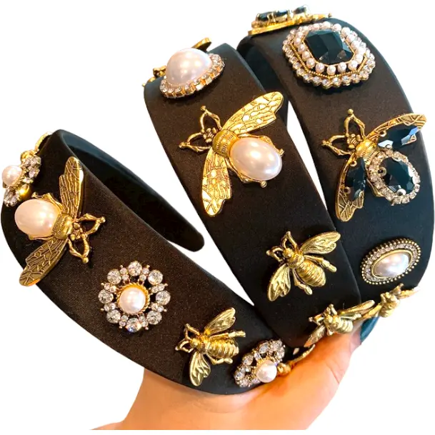 Bumble Bee Pearl Baroque Headband