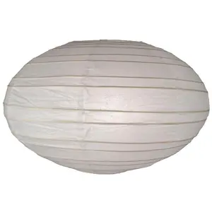 16" White Saturn Paper Lantern
