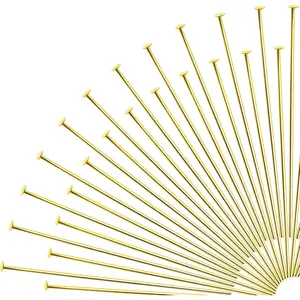 200 count  Pins 2 Inch  22 Gauge Brass Wire Flat  Pins  Findings for DIY Crafts Necklaces Bracelets Earrings Making