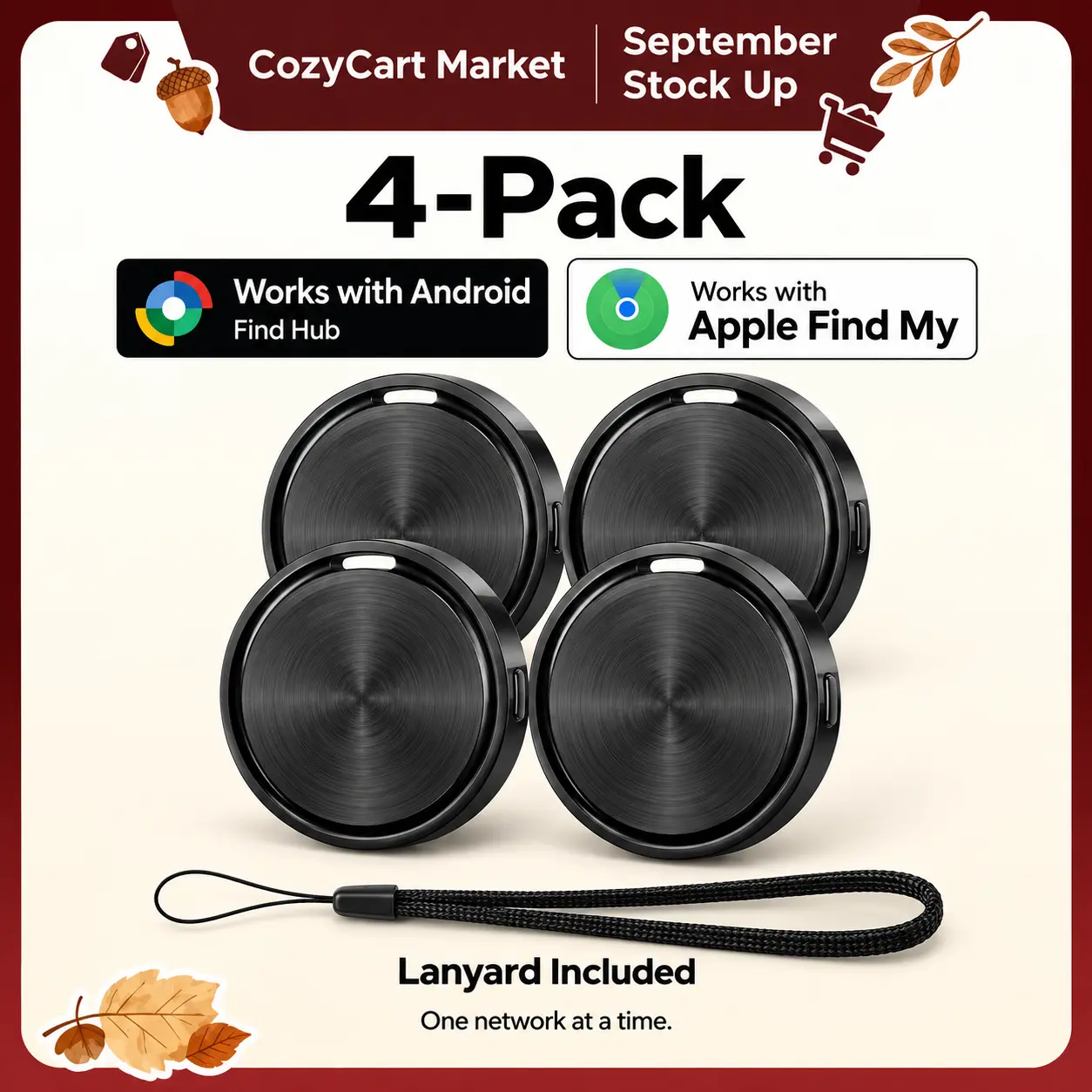ROEL-PLAY Finder Duo iOS and Android Air Tracker Tags 4 Pack Bluetooth Tracker with Replaceable Battery 1 Year Battery Life and No Monthly Fee Compatible with Apple Find My or Find Hub App Item Finder Smart Tag for Keys and Luggage tiktokshopstockup