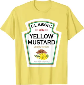 Yellow Mustard DIY Halloween Costume Matching Group Mustard T-Shirt - Kadashya Shop ZTRB0BB88RJX8