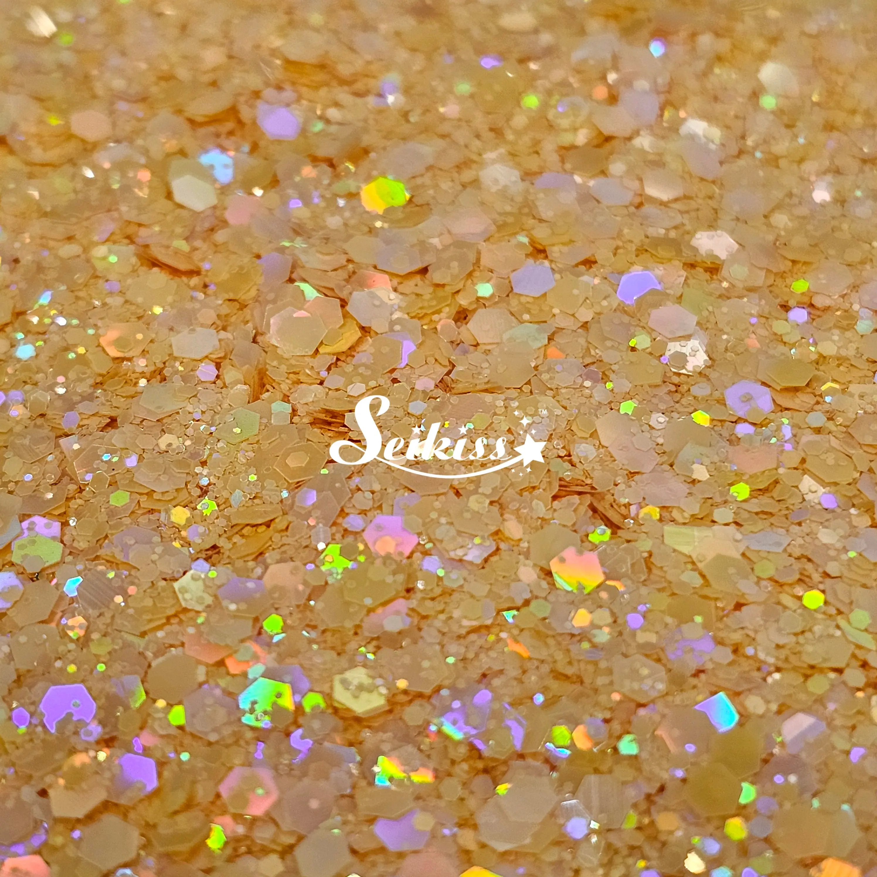 Apricot Chunky Glitter - Orange Glitter