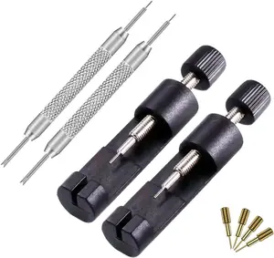 2 Pack Watch Link Removal Kit, Watch Band Tool Repair Kit, Resizing Tool for Watch Bracelet Adjustment & Replacement, Pin Remover for Sizing Strap with Extra Replacement