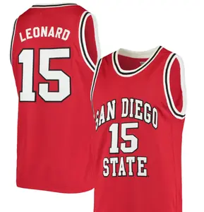 Kawhi Leonard San Diego State Aztecs  Alumni Basketball Jersey – Red all over print