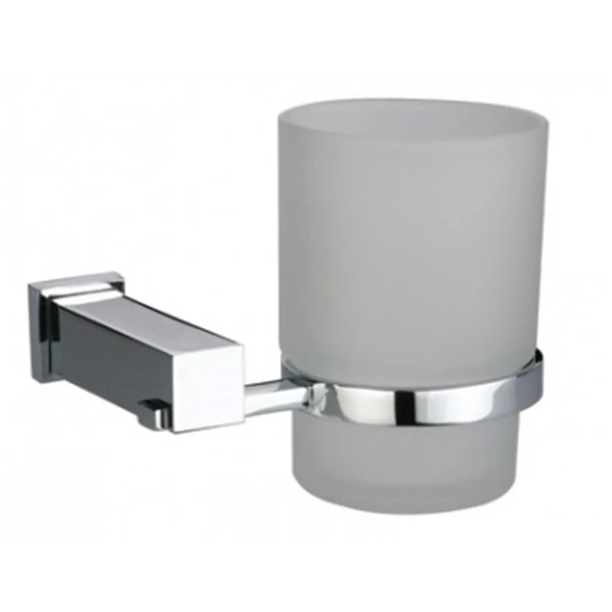 212 MAIN Satin Nickel Metal Finish Single Toothbrush Holder - Modern Easy-Clean Bathroom Home Supplies, Toothbrush Storage, Durable, 3.69" h x 4.75" w x 3.75" l Home Decoration Compatible with Dawn