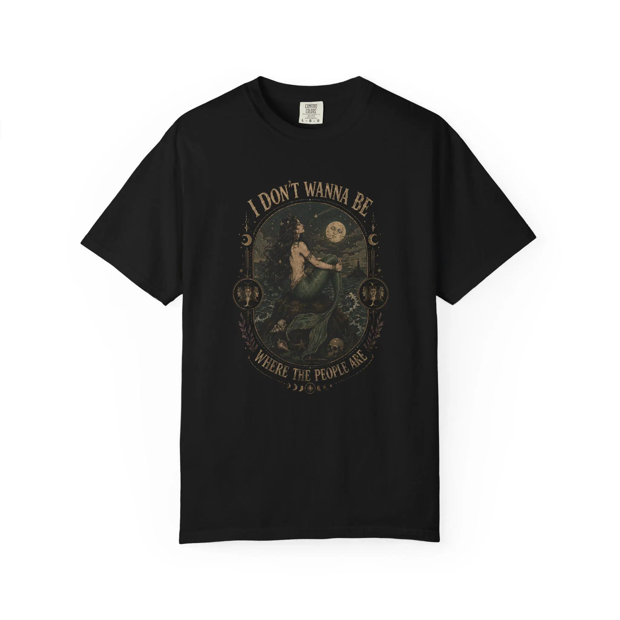Siren I Don't Wanna Be Where The People Are Shirt, Antisocial Mermaid Shirt, Dark Academia Mermaid Shirt, Gift For Womenswear