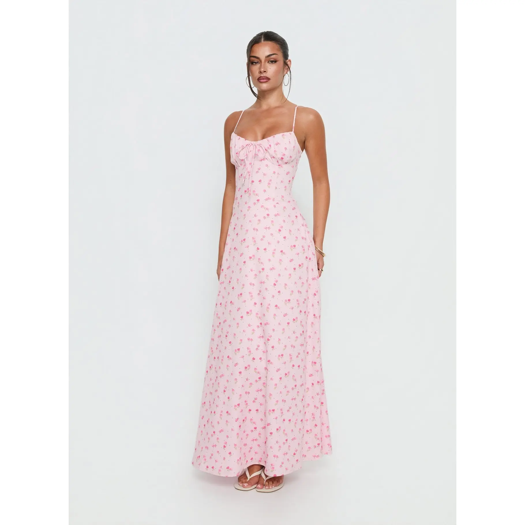 Members Only Maxi Dress Soft Pink Floral