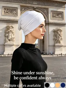 Sensitive Skin Friendly Soft Pure Color Inner Headscarf, Breathable Non-Sweaty, Versatile Daily Wear Comfort Accessory