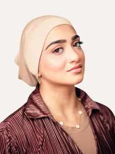 Tube Bamboo Clip-On Hijab Undercap Taupe