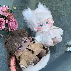 Hot Manwha  Korean Zhenya/Taekjoo BL Handsome Plush Doll Stuffed Body Dress Up Clothes Cotton Plushies Figures Xmas Gift 20cm