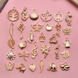 30 Pcs Cute Animal Pendants (Elephant, Dragonfly & More) - Alloy DIY Jewelry Findings for Handmade Bracelets/Necklaces, Perfect Self-Pampering Treat & Festive Gift for Christmas, Valentine’s Day, Birthdays & Anniversaries