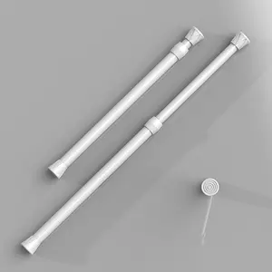 Multifunctional Punch-free Retractable Rod (2 Counts), Bathroom Curtain Rod, Shower Curtain Rod, Cabinet Wardrobe Support Rod, Single Window Rod, Summer Gifts