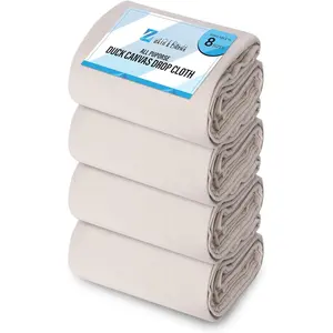 Canvas Drop Cloth for Painting (Size 9x12  Pack of 4) Pure  Painters Drop Cloth for Painting, Furniture & Floor Protection -  Purpose Thick Canvas tarp with Double Stitched Edges