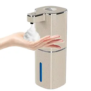 Inductive Automatic Soap Dispenser USB Powered, Smart Four-Level Adjustment, Compatible with Thick/liquid Detergent, 14.2oz/420ML, IPX5 Waterproof Lever, Office, Restaurant, Bathroom