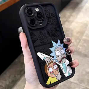 Funny cartoon Ricks and Mortys Protective Phone Case Accessories Suitable for iPhone 17 16e 16 15 14 13 12 11 Mini Pro Max Air X XR XSMAX 8 7 Plus Anti Fall Soft TPU Back Cover