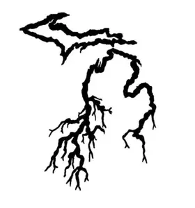 michigan roots local state vinyl decal sticker 5" Decor Decorative