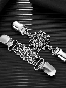 2 Pieces Vintage Sweater Clips for Women Girls Shawl scarf Clip Waist Cincher Clips Dresses Cardigan Collar Clips