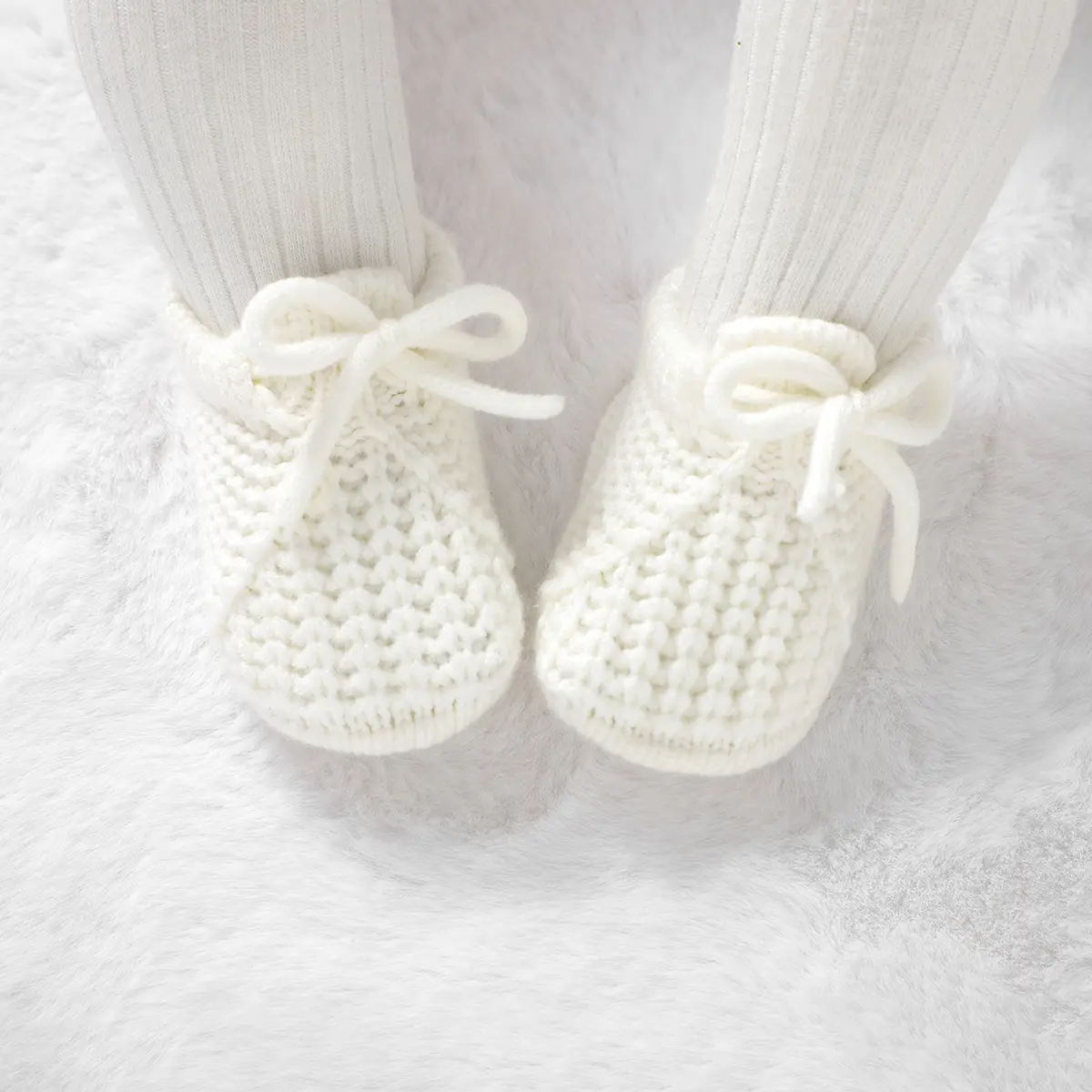 Baby Booties Newborn Baby First Shoes Cozy Warm Knit Soft Booties for Toddler Infant Boy Girl