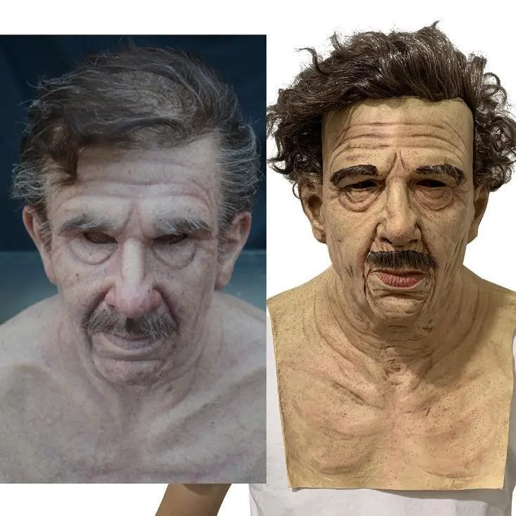 Skin color elderly hair style