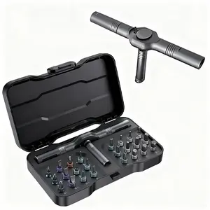 DEEOEE 24 in 1 Magnetic Screwdriver Set, MultifunctionalScrewdriver Tools Set with Detachable T-shapedRatchet Handle,Household Maintenance ToolBox Set, Tools for Mechanics