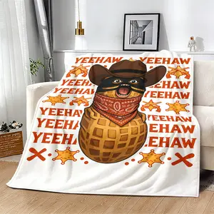 Arc Raiders The Burnt Peanut Yeehaw Goop Meme Blanket Lightweight Throw Blanket Flannel Microfiber Plush Bed Blanket Super Soft Blanket for All-Season Travel Camping Home Rug Suitable for giving as gifts to friends, parents and children summerwins